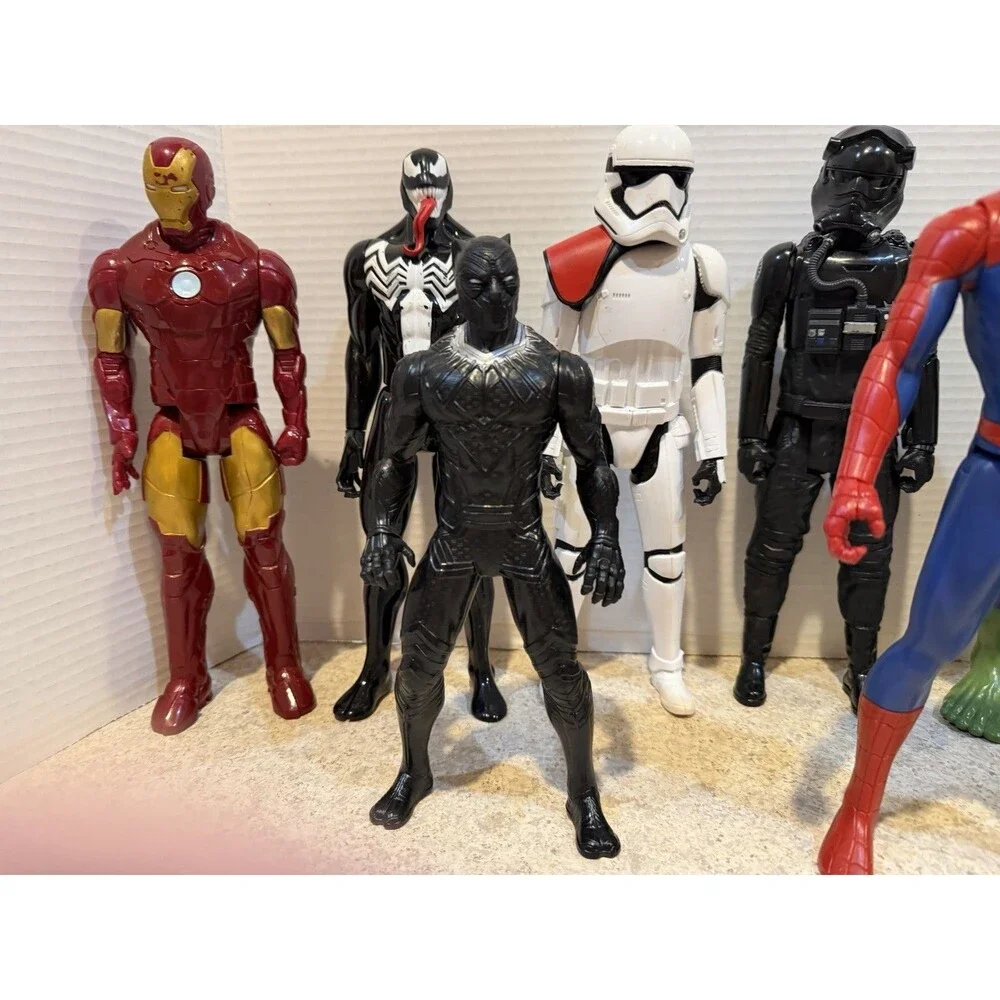 Marvel Star Wars 12” Action Figure Lot 7pc Spider-Man Hulk Venom Iron Man
